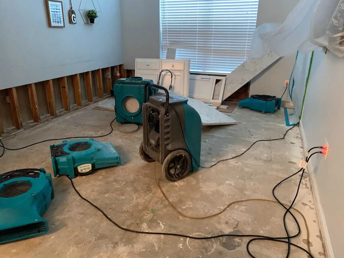 Dehumidifier in flood-cut room for Water Extraction & Removal in Pleasantville